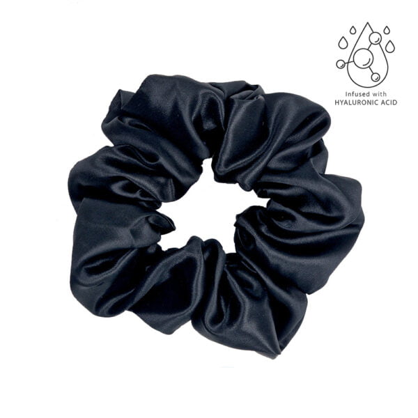 Zīda Matu Gumija Ar Hialuronskābi - Melna - L