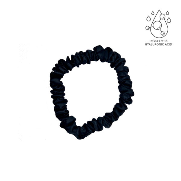Zīda Matu Gumija Ar Hialuronskābi - Melna - S