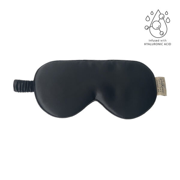 Zīda Acu Maska Ar Hialuronskābi - Melna