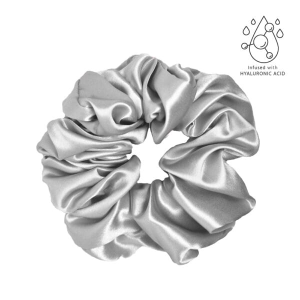 Zīda Matu Gumija Ar Hialuronskābi - Sudraba - L