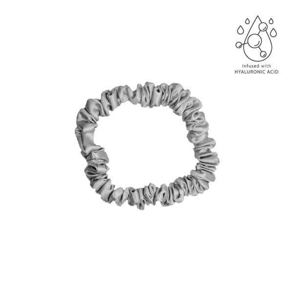 Zīda Matu Gumija Ar Hialuronskābi - Sudraba - S
